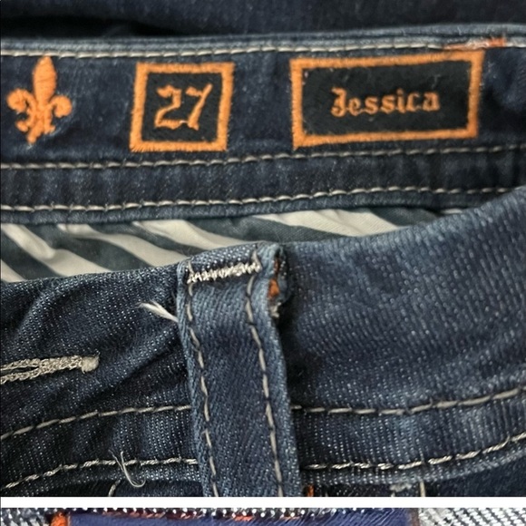 Rock Revival Women’s Jessica Mid-Rise Curvy Skinny Jeans Size 27 - Picture 8 of 9